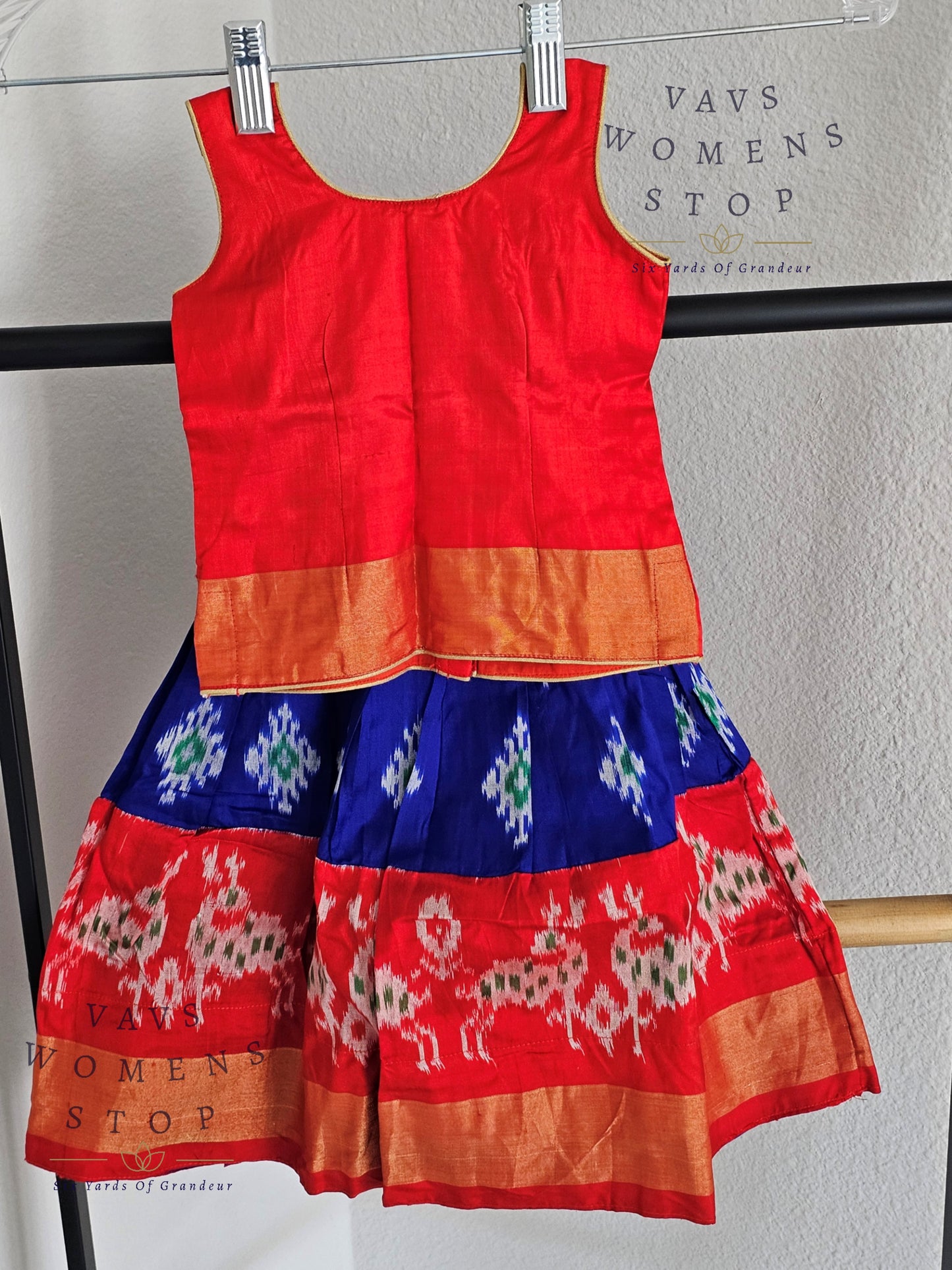 Pure Ikkat Silk Lehenga Blouse