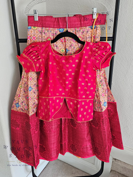 Patola Print Benarasi Silk Lehenga Blouse