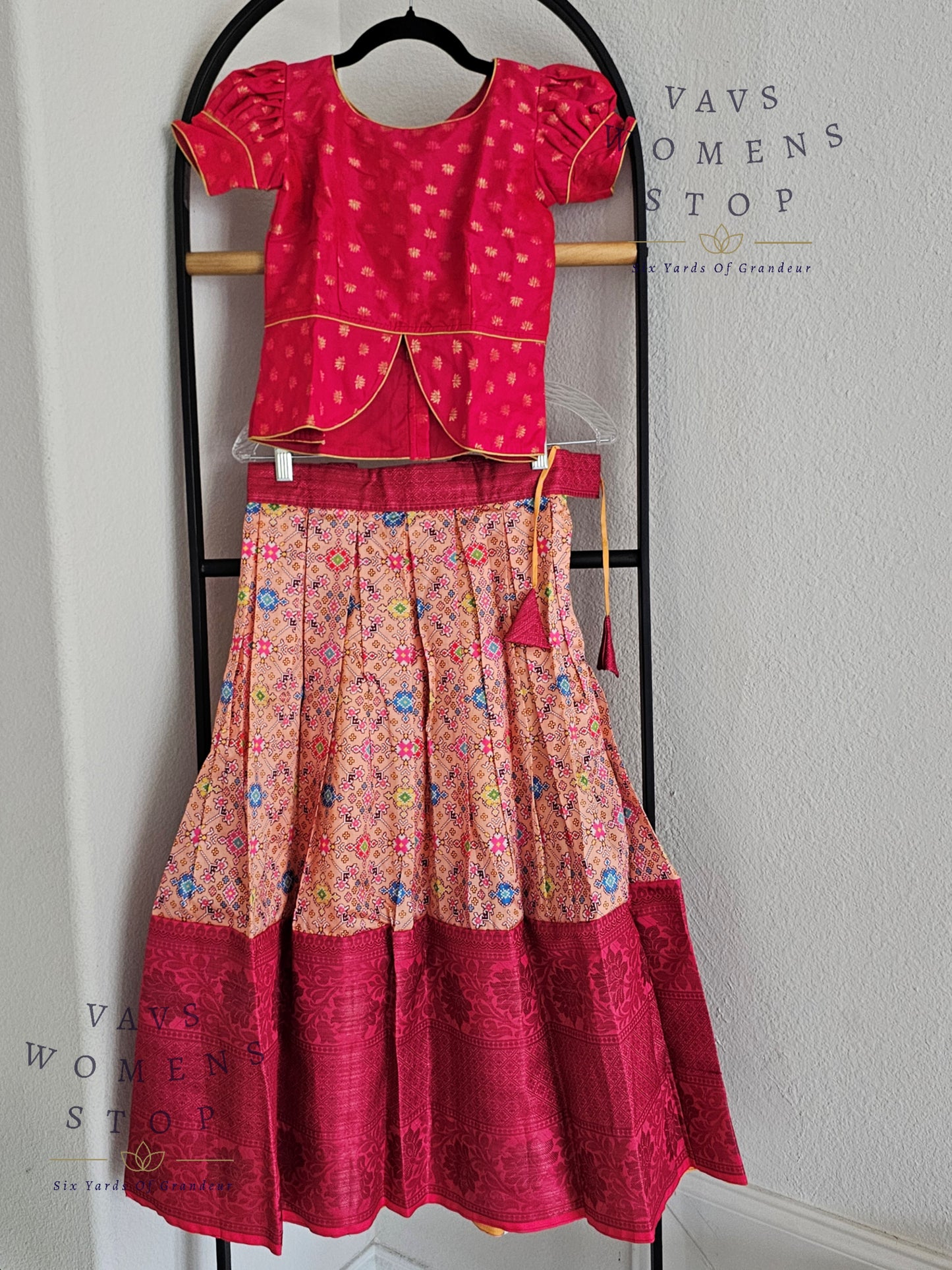 Patola Print Benarasi Silk Lehenga Blouse