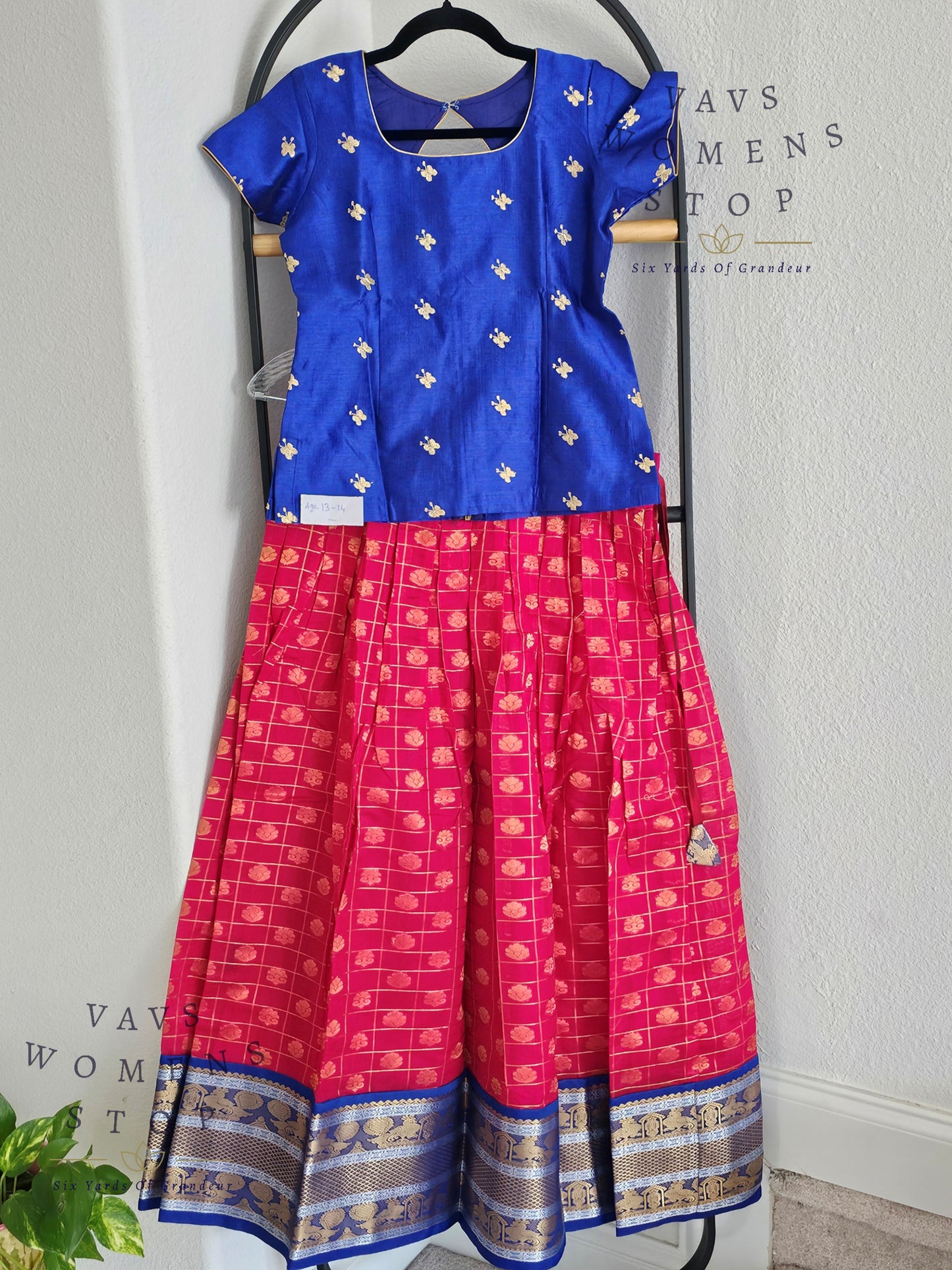 Chanderi Kuppadam Lehenga Blouse