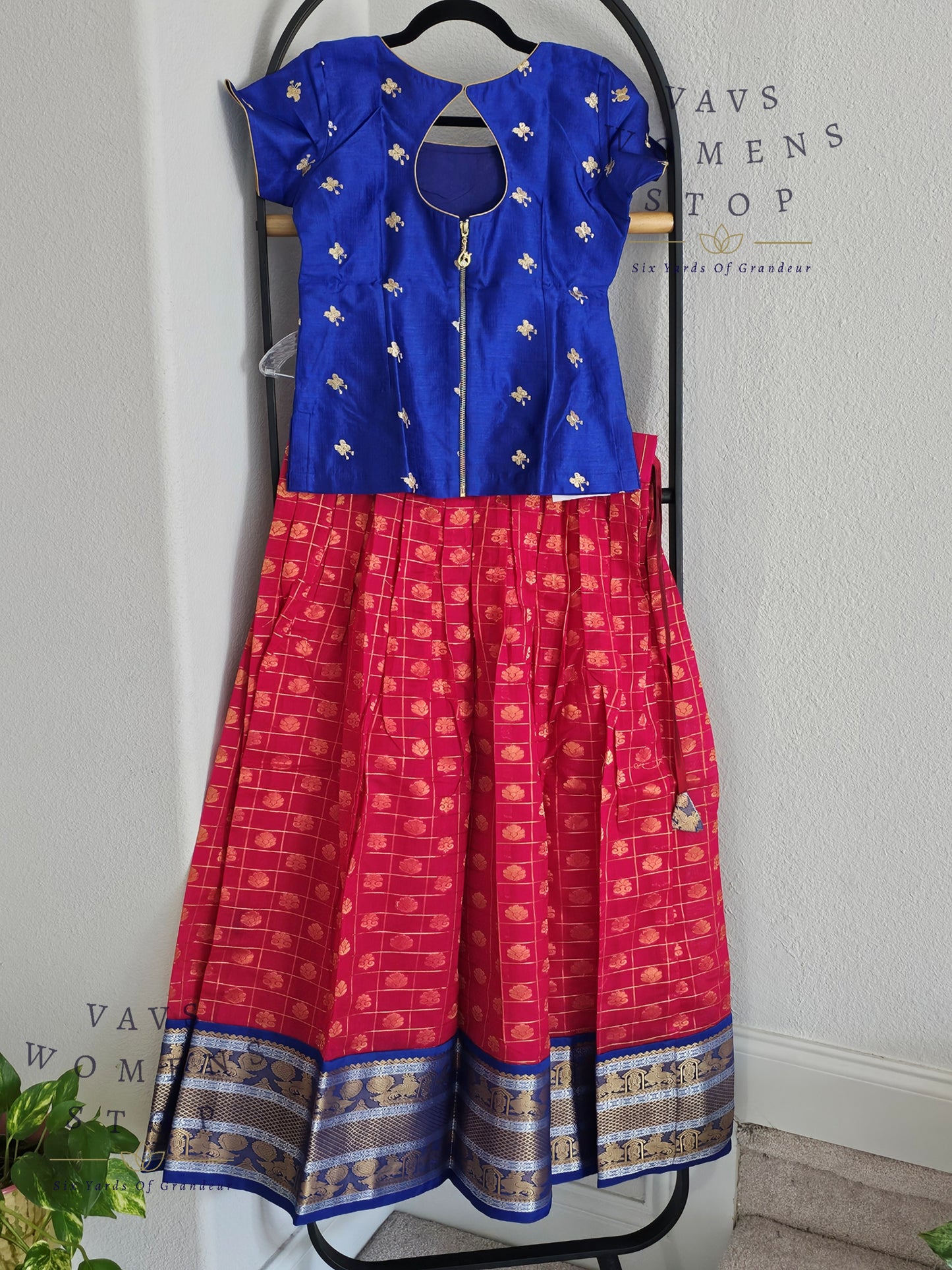 Chanderi Kuppadam Lehenga Blouse