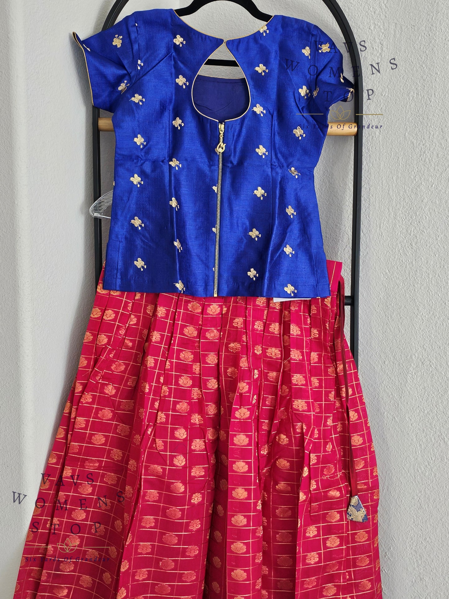 Chanderi Kuppadam Lehenga Blouse
