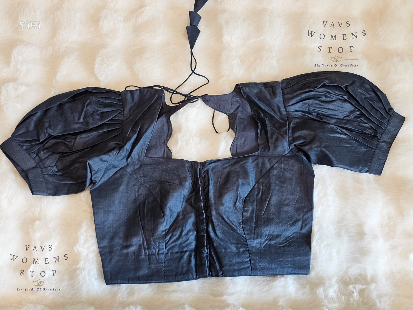 Gray Shade Puff Sleeves Blouse