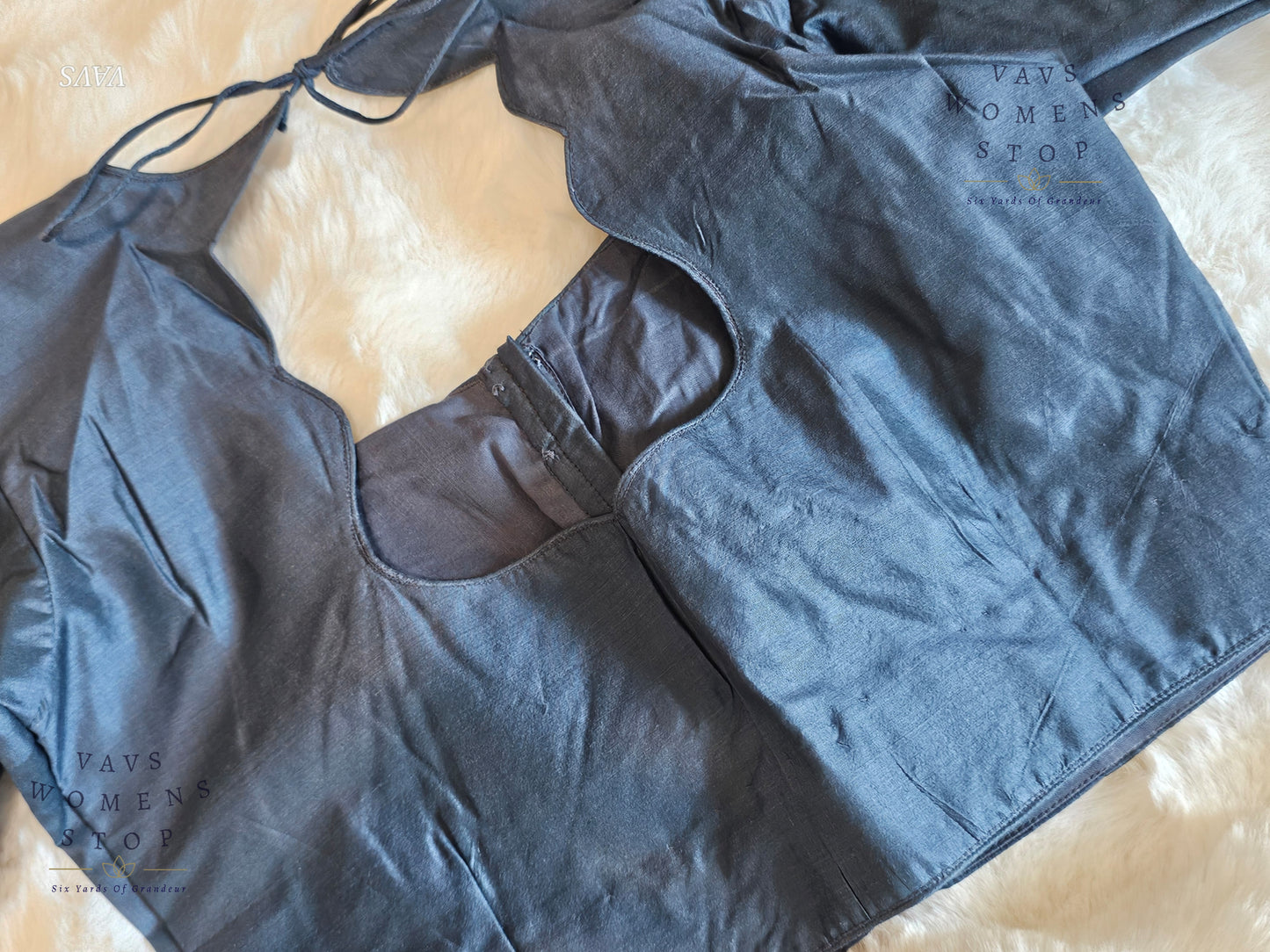 Gray Shade Puff Sleeves Blouse