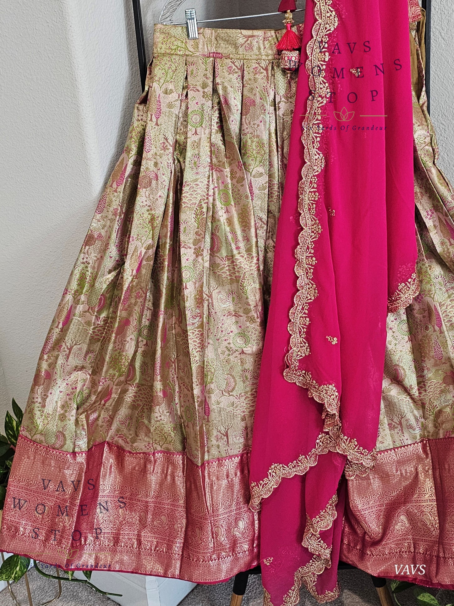 Semi Kanchi Half Saree Set – South Indian Bridal & Festive Wear | Women’s Lehenga
