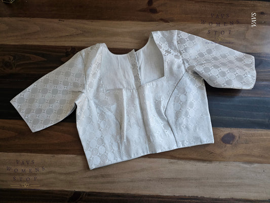 Silver Benarasi Brocade Blouse