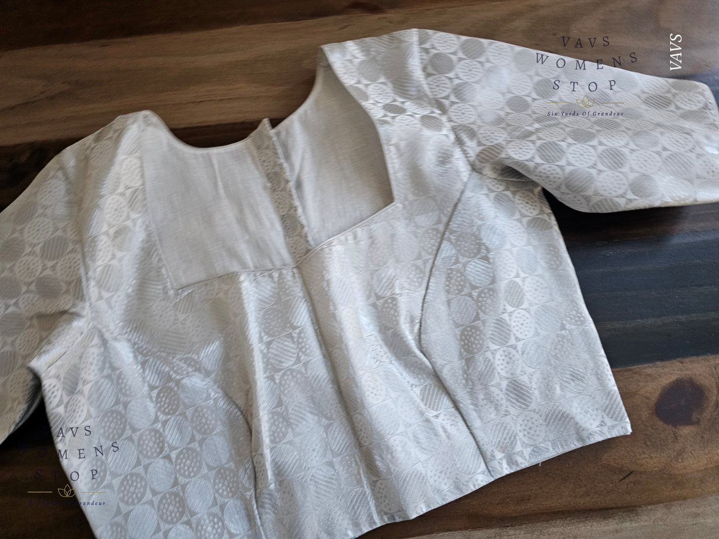Silver Benarasi Brocade Blouse