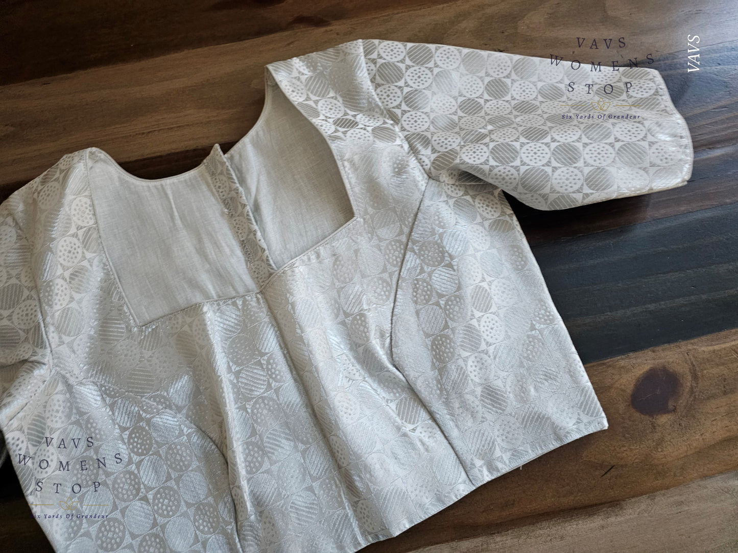Silver Benarasi Brocade Blouse