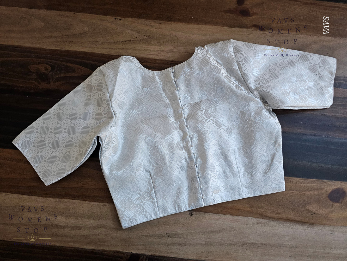 Silver Benarasi Brocade Blouse