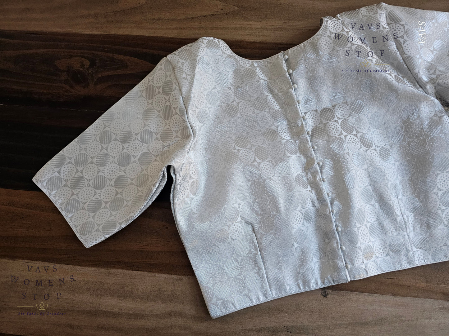 Silver Benarasi Brocade Blouse