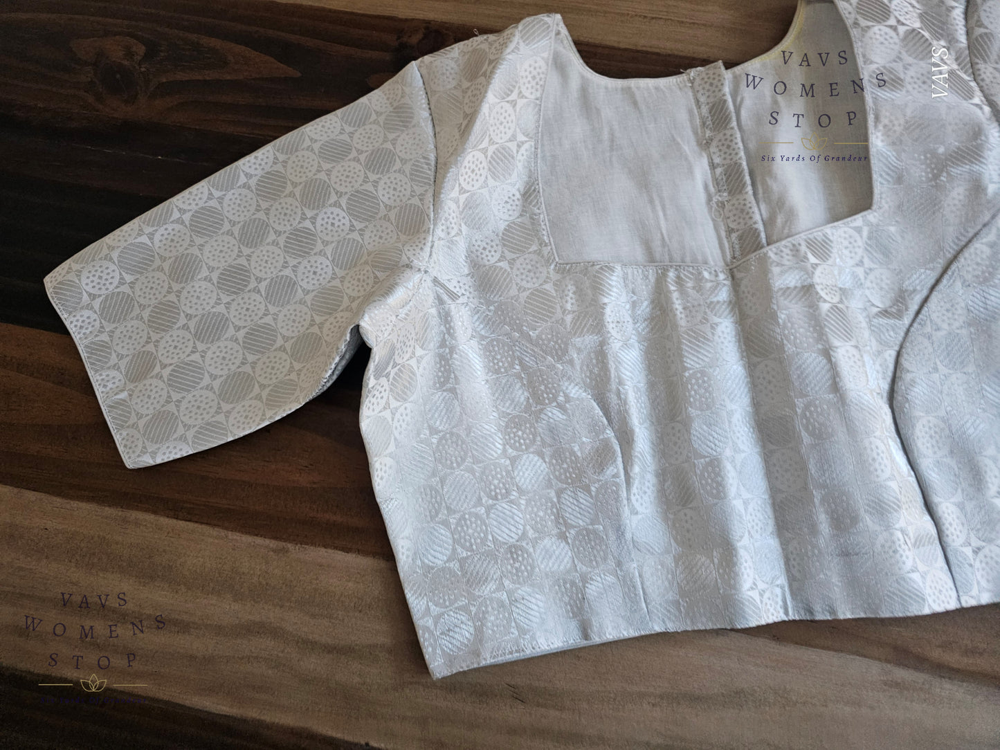 Silver Benarasi Brocade Blouse