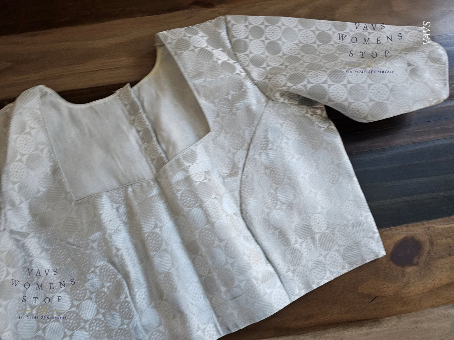 Silver Benarasi Brocade Blouse