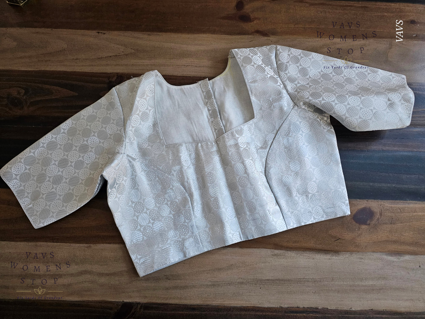 Silver Benarasi Brocade Blouse
