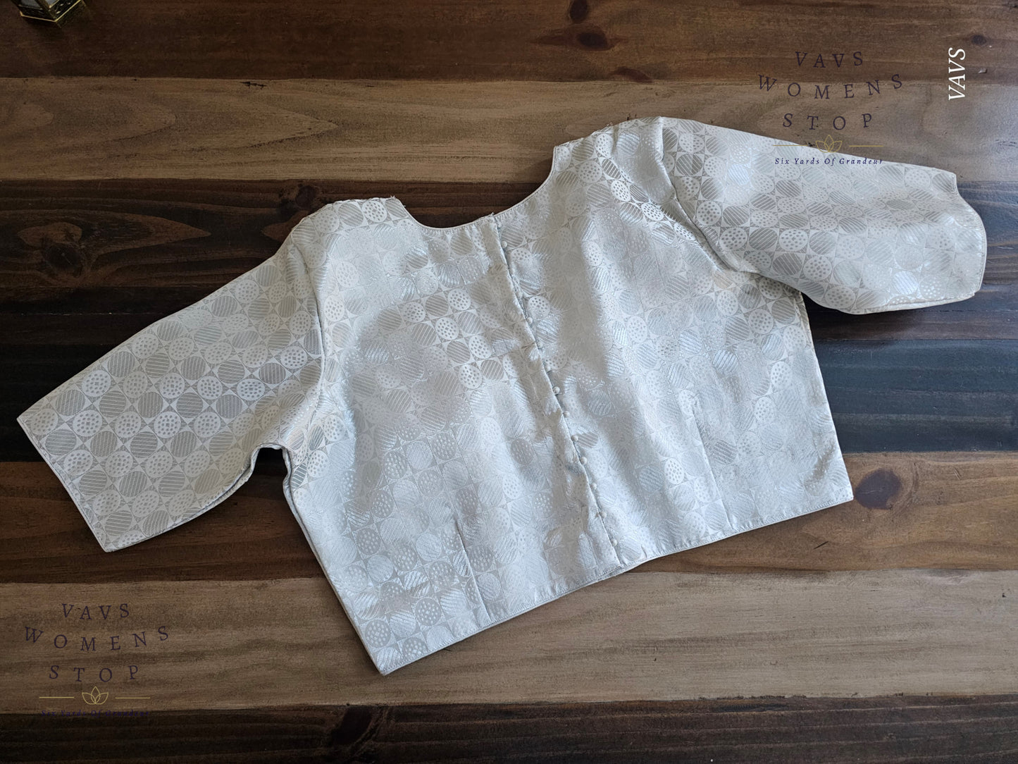 Silver Benarasi Brocade Blouse