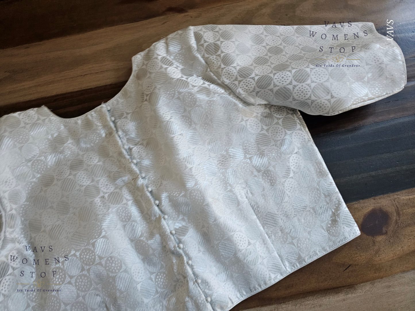 Silver Benarasi Brocade Blouse