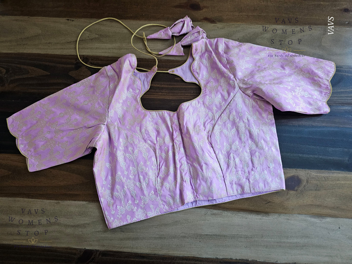 Lilac Lavender Shade Benarasi Blouse