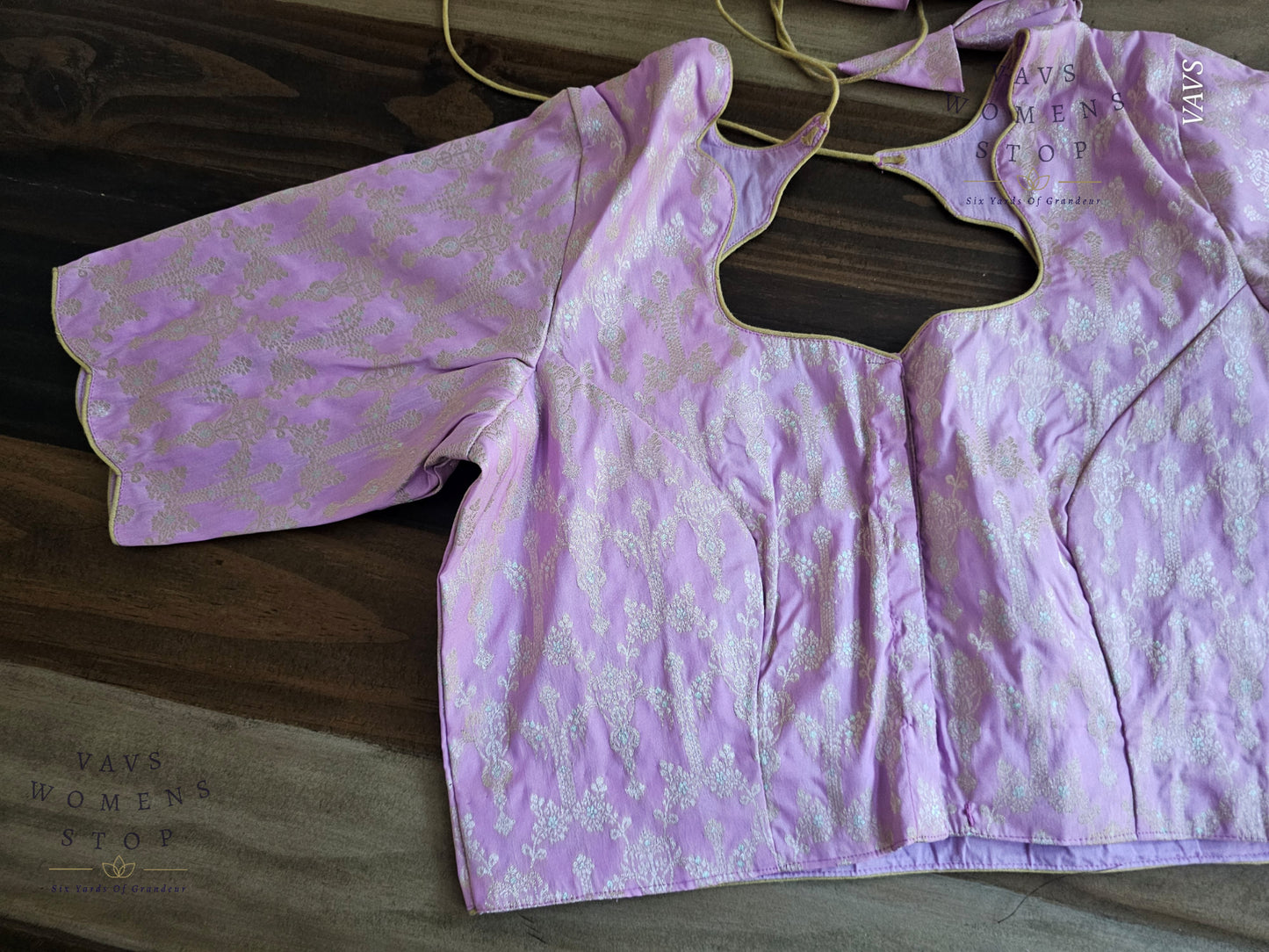 Lilac Lavender Shade Benarasi Blouse