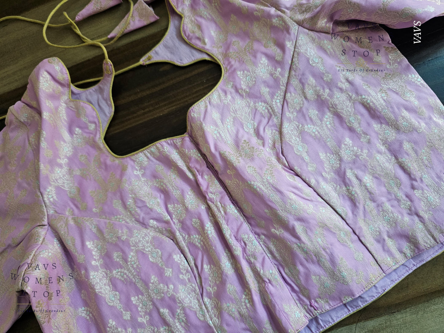Lilac Lavender Shade Benarasi Blouse
