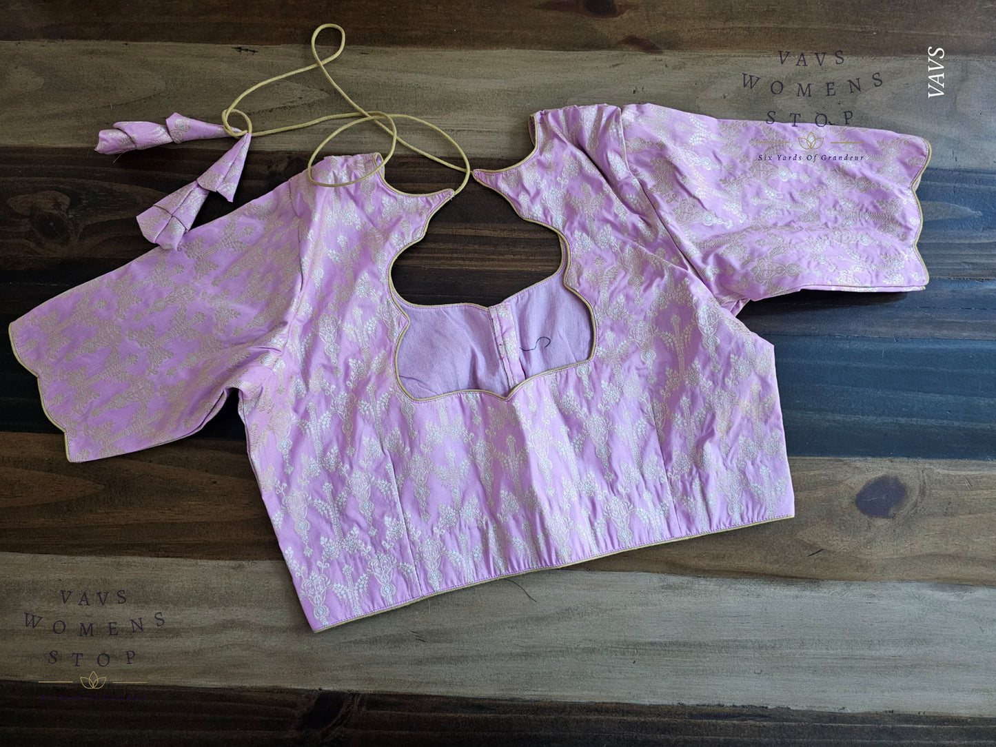 Lilac Lavender Shade Benarasi Blouse