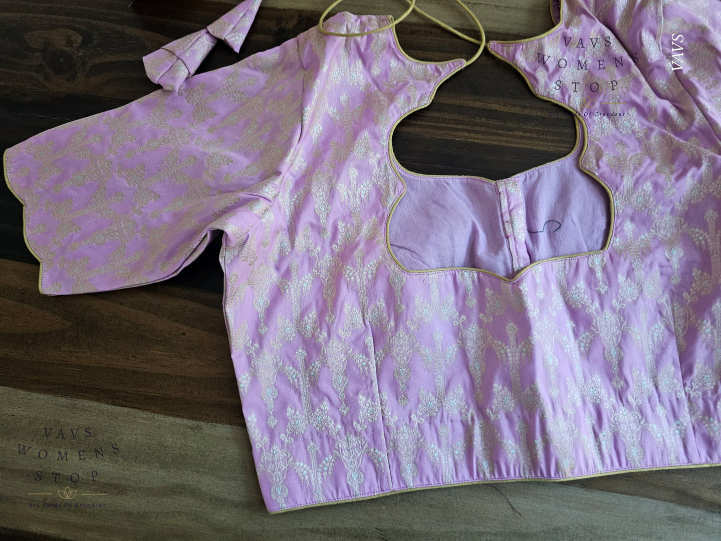 Lilac Lavender Shade Benarasi Blouse