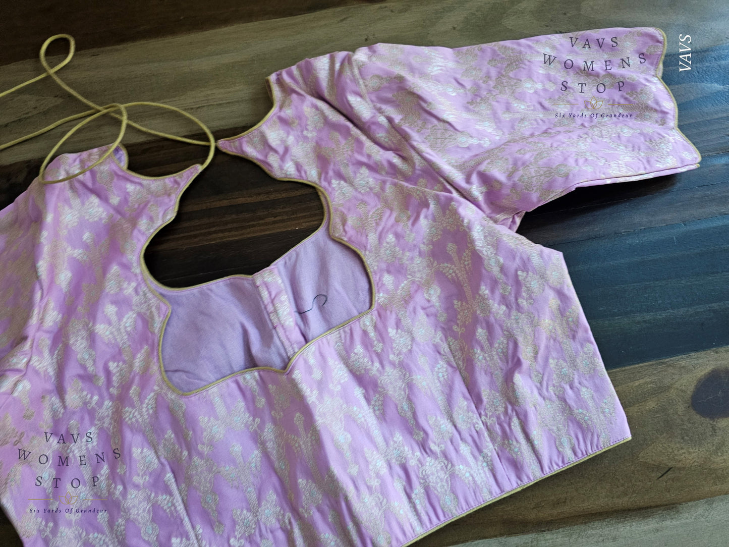 Lilac Lavender Shade Benarasi Blouse