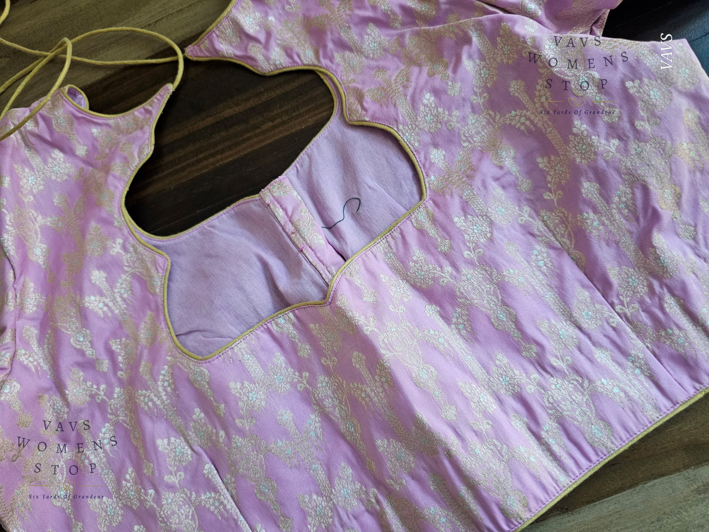 Lilac Lavender Shade Benarasi Blouse