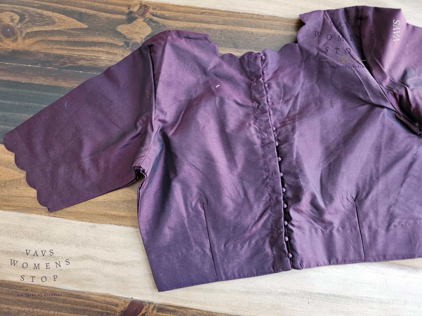 Dark Snuff Brown Shade Designer Plain Jasmine Silk Blouse