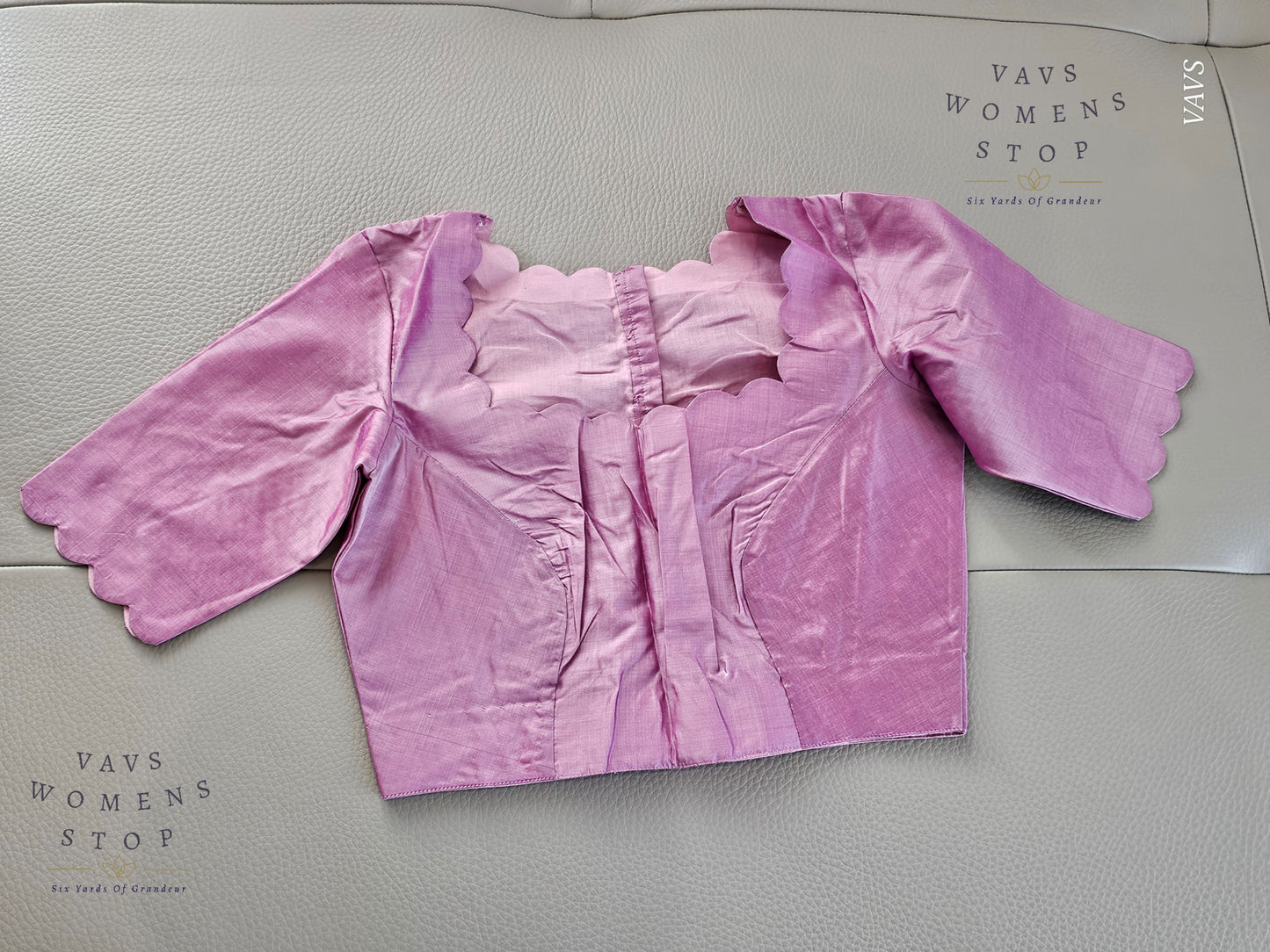 Lavender Shade Designer Plain Jasmine Silk Blouse