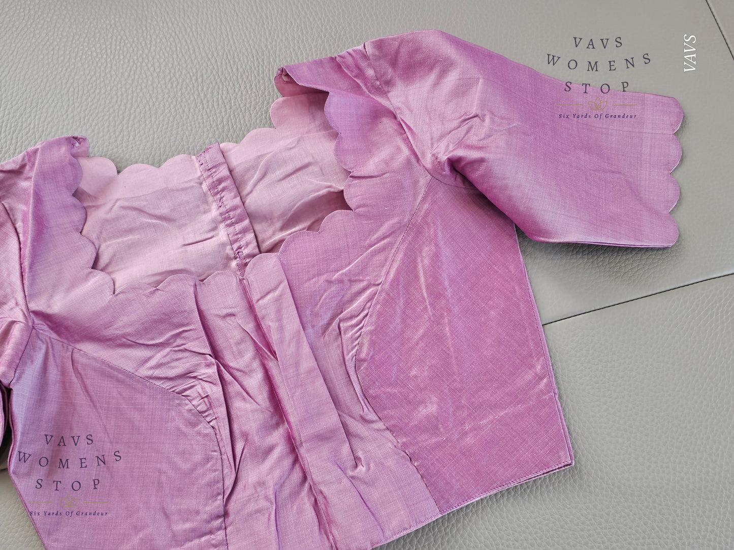 Lavender Shade Designer Plain Jasmine Silk Blouse