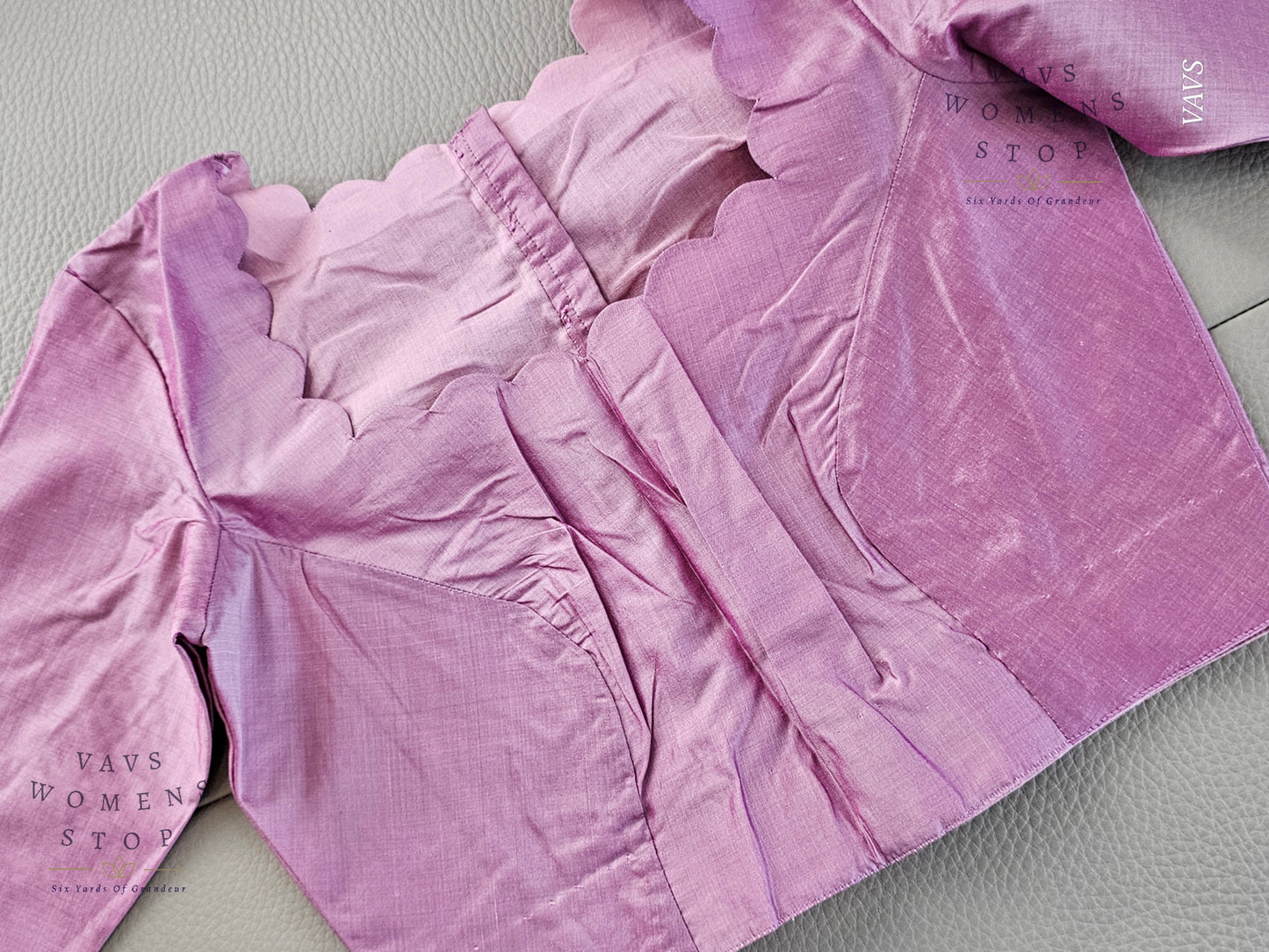 Lavender Shade Designer Plain Jasmine Silk Blouse