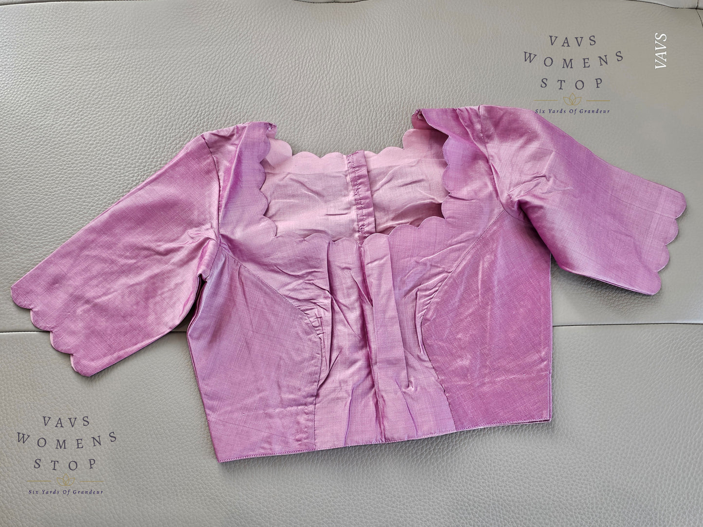 Lavender Shade Designer Plain Jasmine Silk Blouse