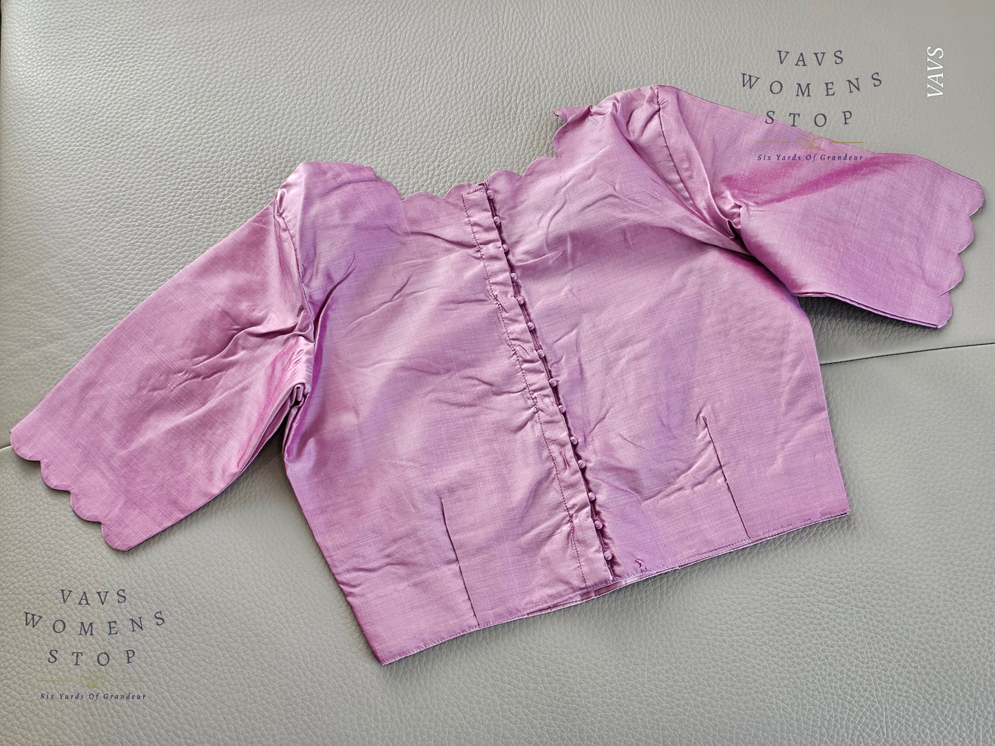 Lavender Shade Designer Plain Jasmine Silk Blouse