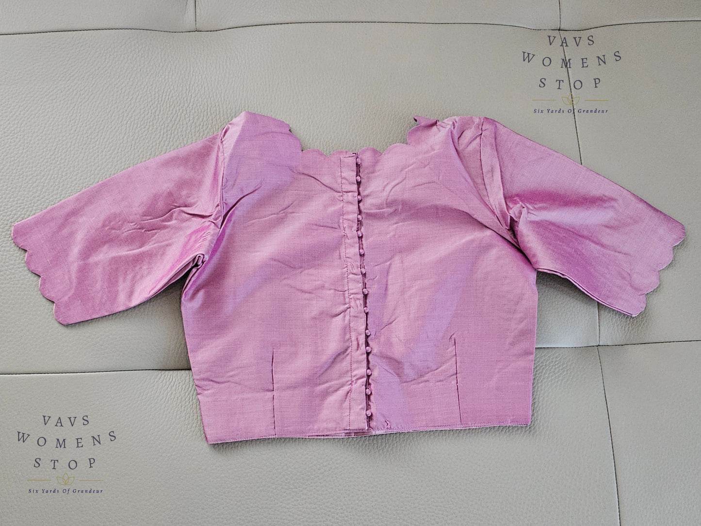 Lavender Shade Designer Plain Jasmine Silk Blouse