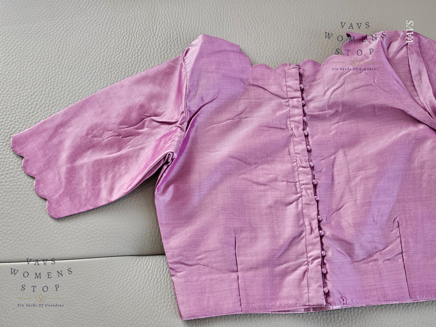 Lavender Shade Designer Plain Jasmine Silk Blouse