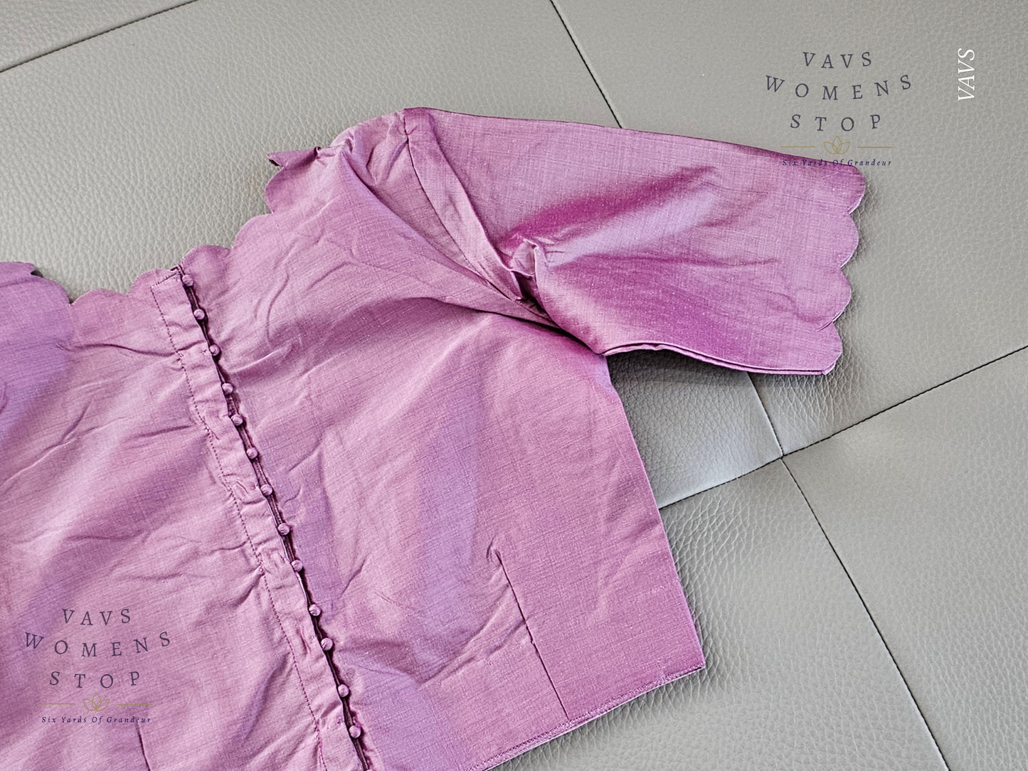 Lavender Shade Designer Plain Jasmine Silk Blouse