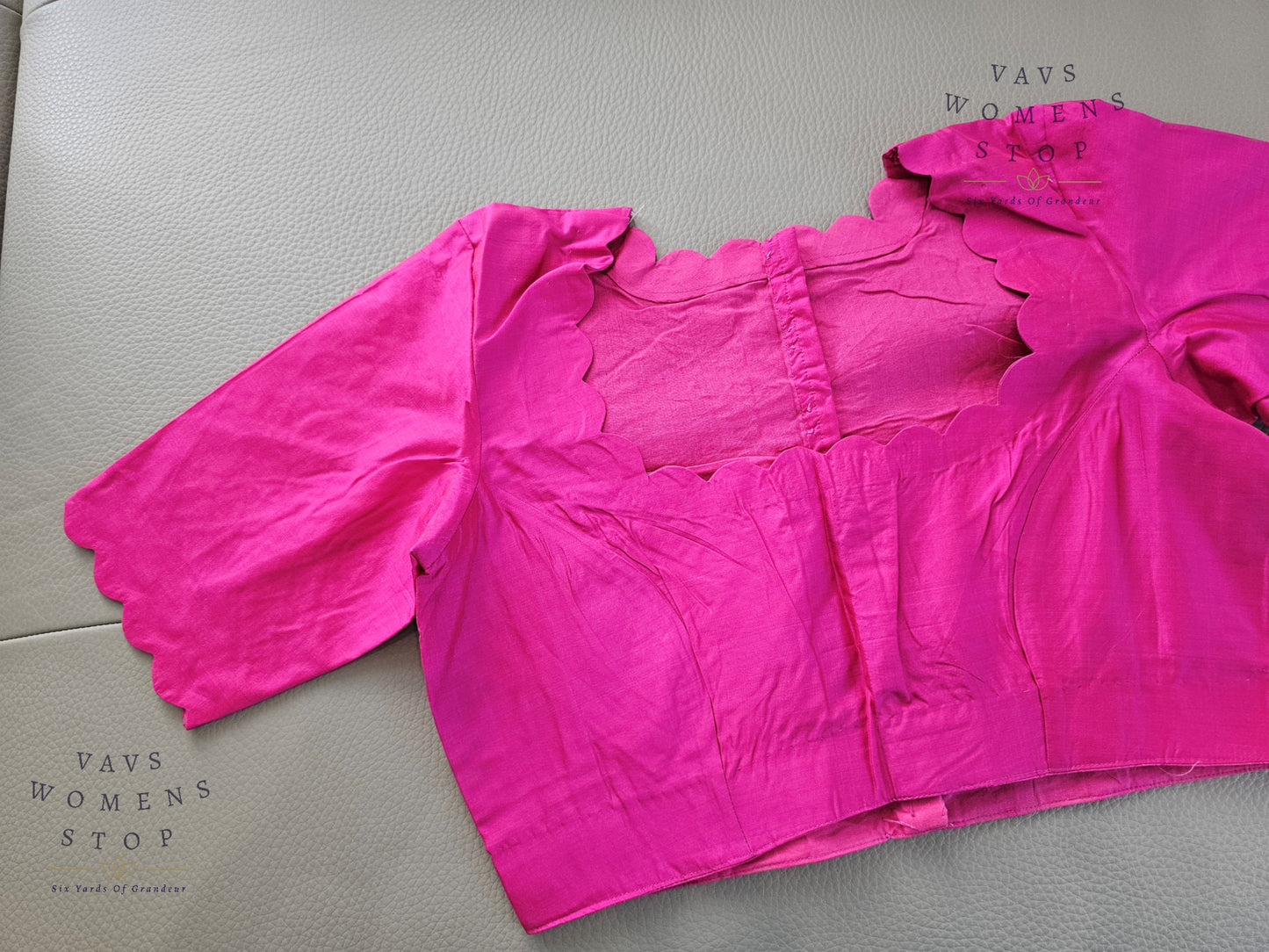 Pink Shade Designer Plain Jasmine Silk Blouse