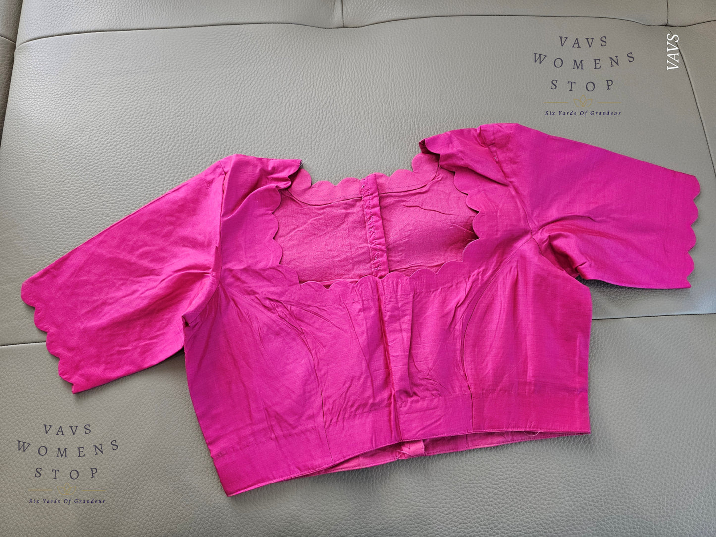 Pink Shade Designer Plain Jasmine Silk Blouse