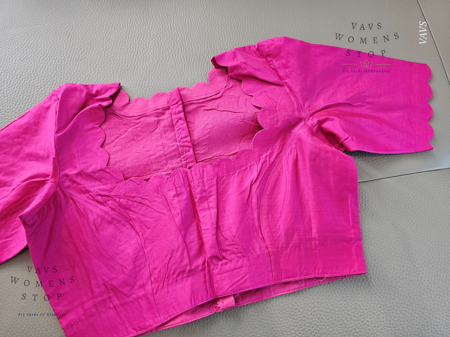 Pink Shade Designer Plain Jasmine Silk Blouse