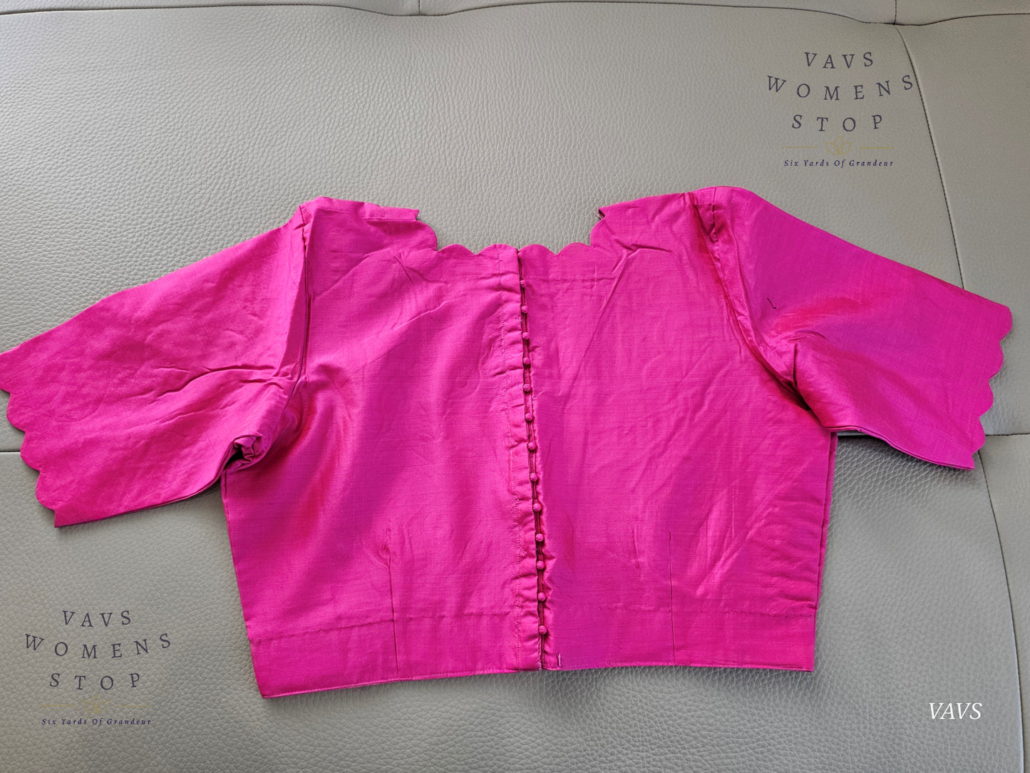 Pink Shade Designer Plain Jasmine Silk Blouse