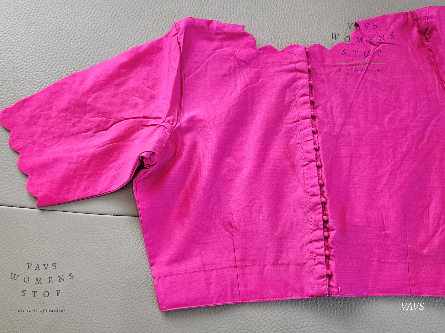 Pink Shade Designer Plain Jasmine Silk Blouse