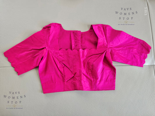 Pink Shade Designer Plain Jasmine Silk Blouse