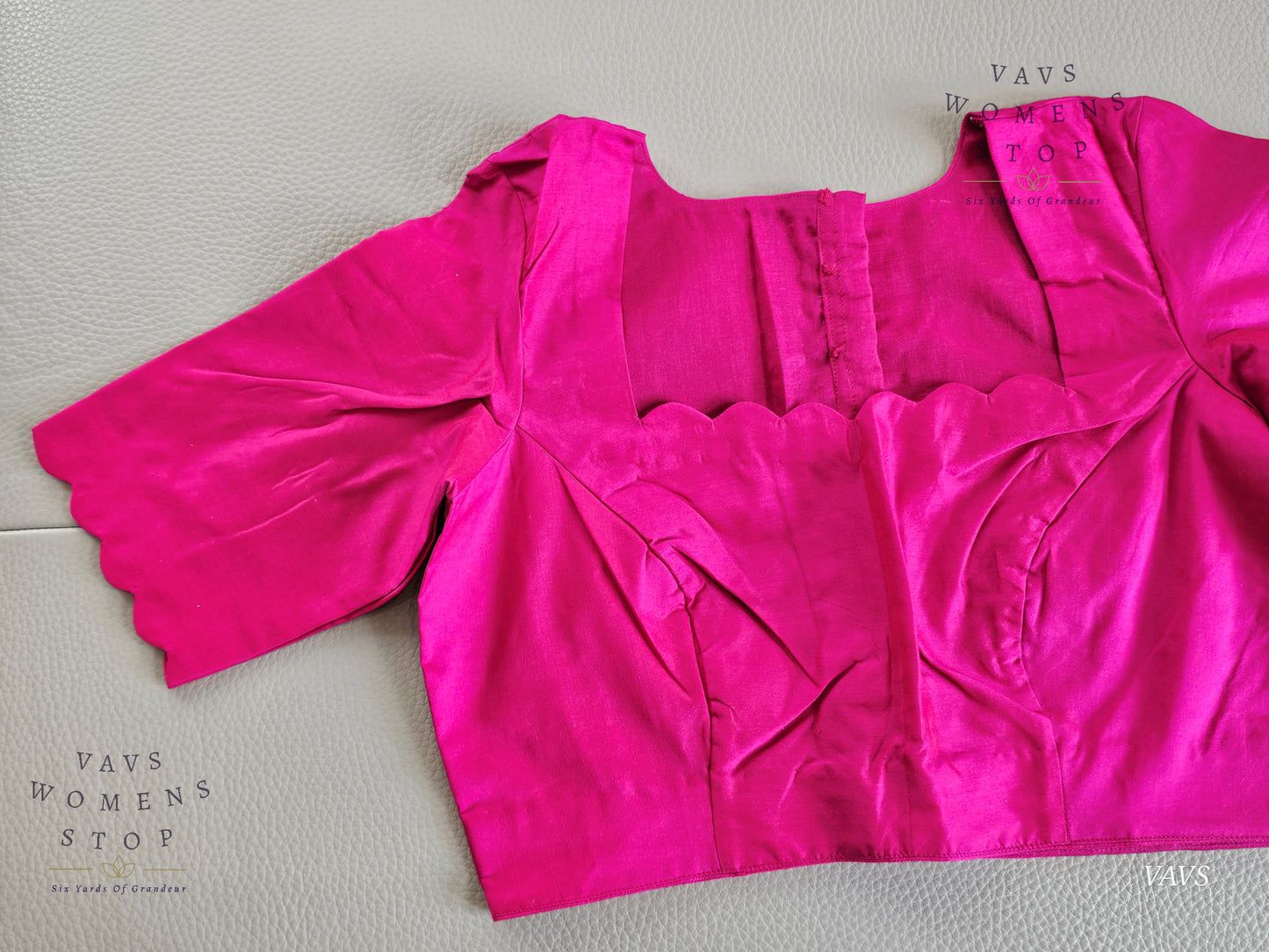 Pink Shade Designer Plain Jasmine Silk Blouse