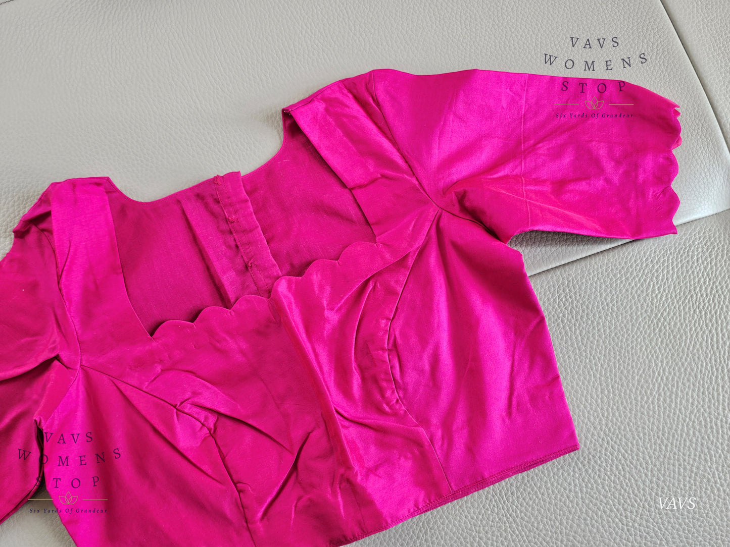 Pink Shade Designer Plain Jasmine Silk Blouse