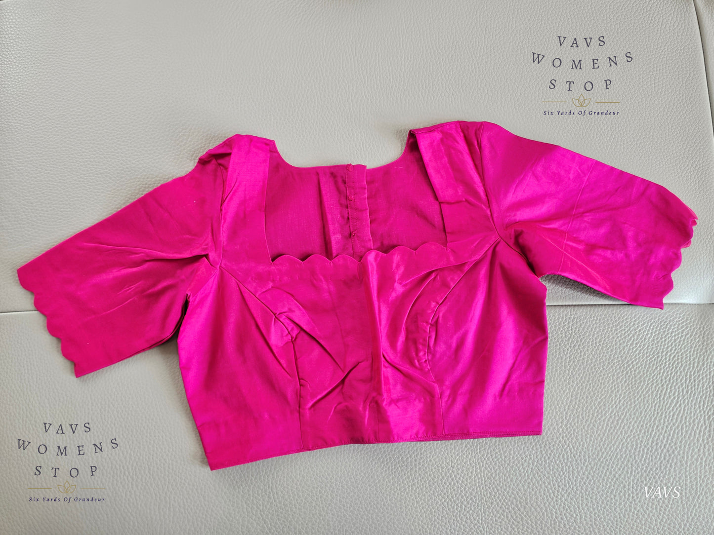 Pink Shade Designer Plain Jasmine Silk Blouse