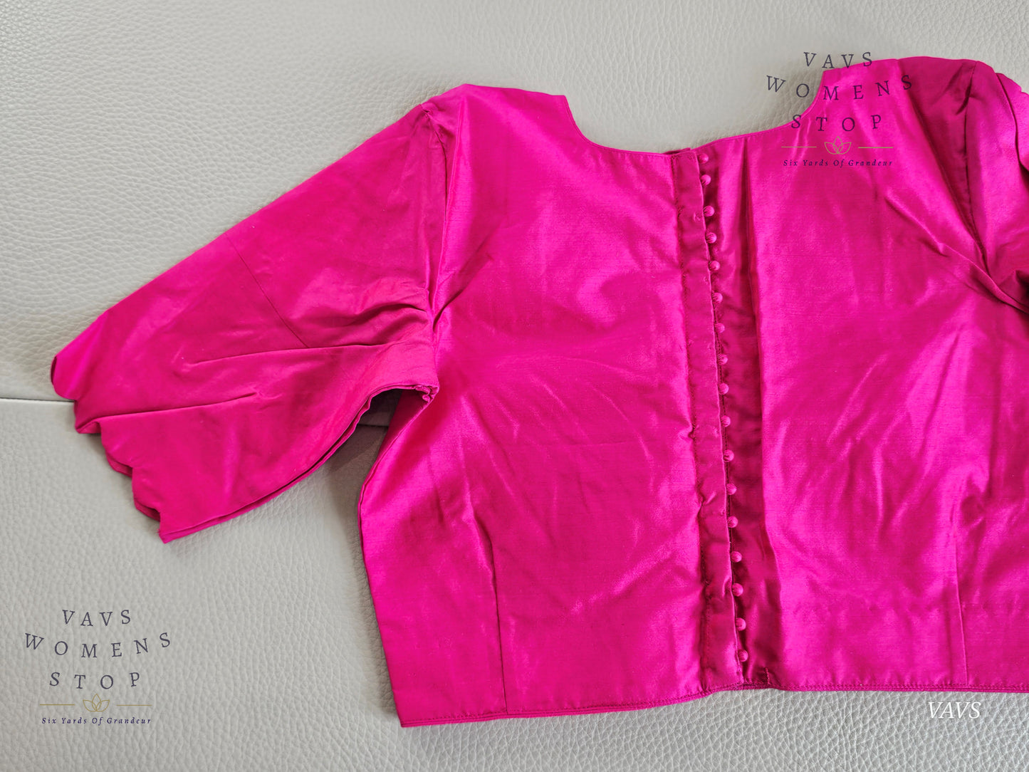 Pink Shade Designer Plain Jasmine Silk Blouse