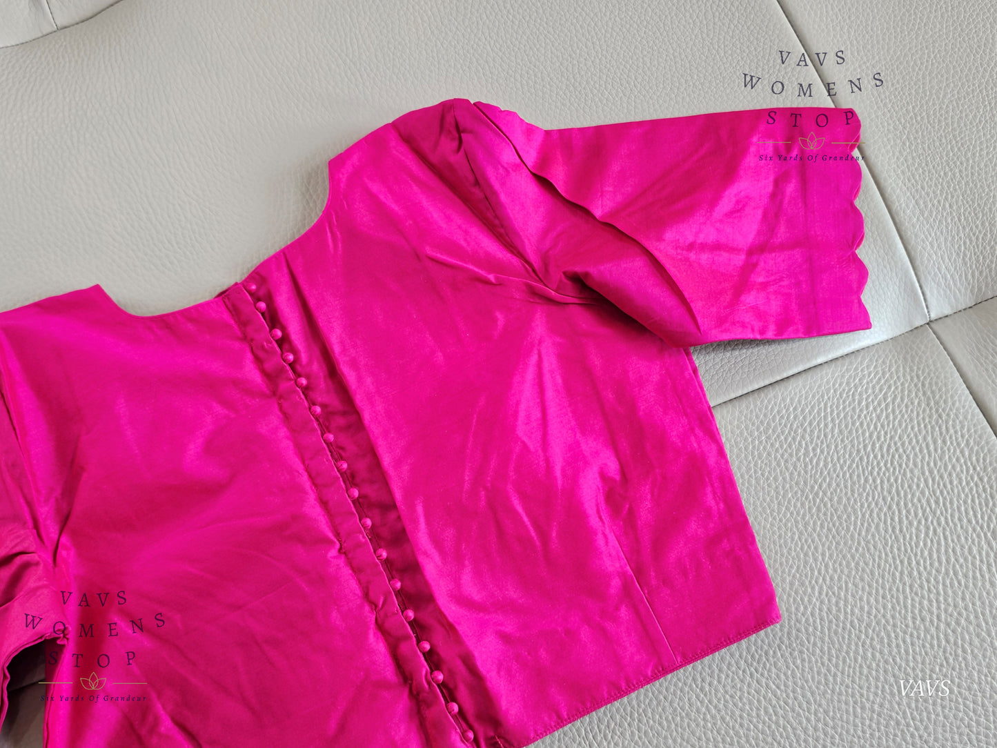 Pink Shade Designer Plain Jasmine Silk Blouse