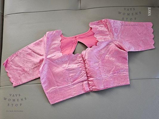 Pink Shade Soft Benarasi Silk Elegant Blouse