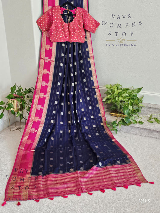 Soft Dola Silk Saree with Tissue Blouse
