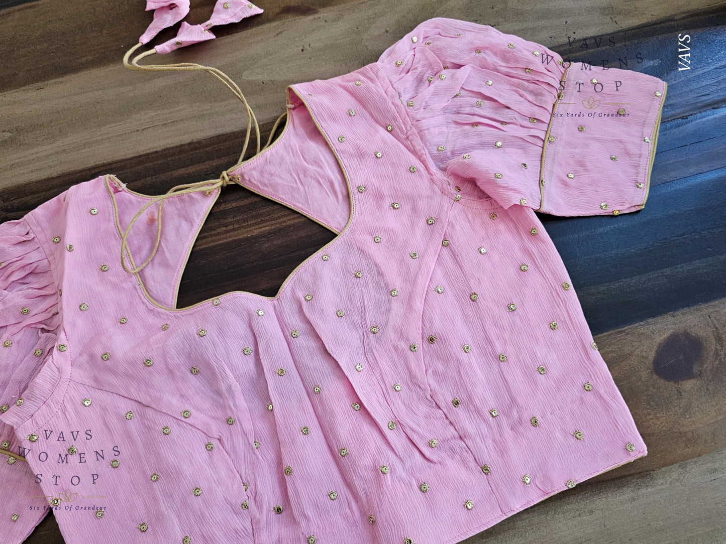 Baby Pink Puff Sleeves Blouse