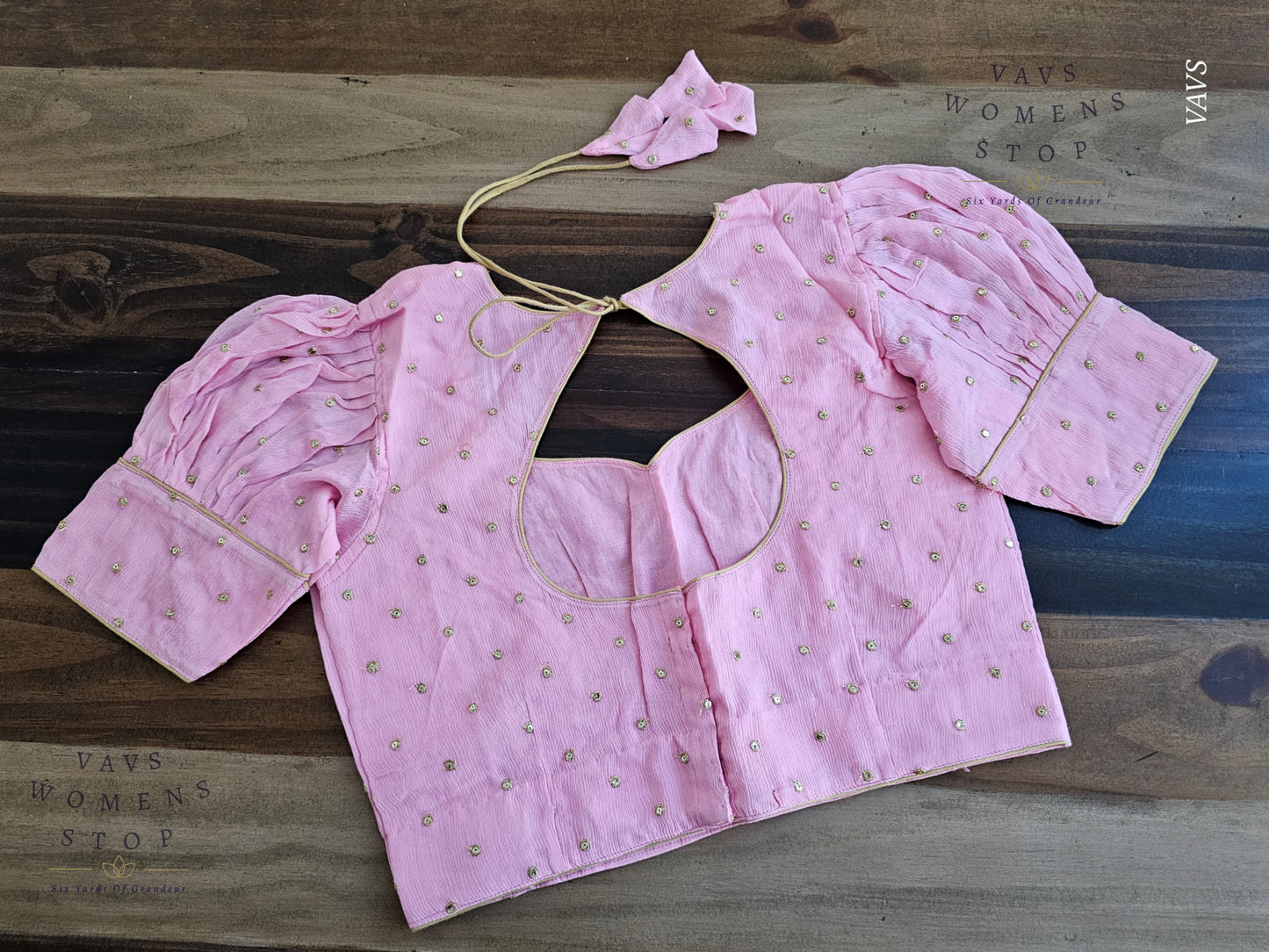 Baby Pink Puff Sleeves Blouse